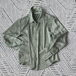 Abercrombie & Fitch Sage Green Button Down